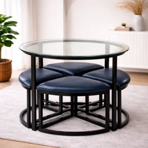Coffee Table Set With Glass Top | CT2